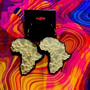 Gold African earrings - lightweight